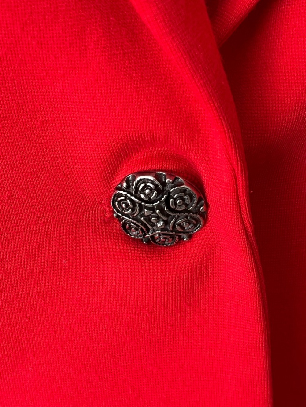 Farm Rio Red Jersey Knit Blazer Size Small - Picture 3 of 10